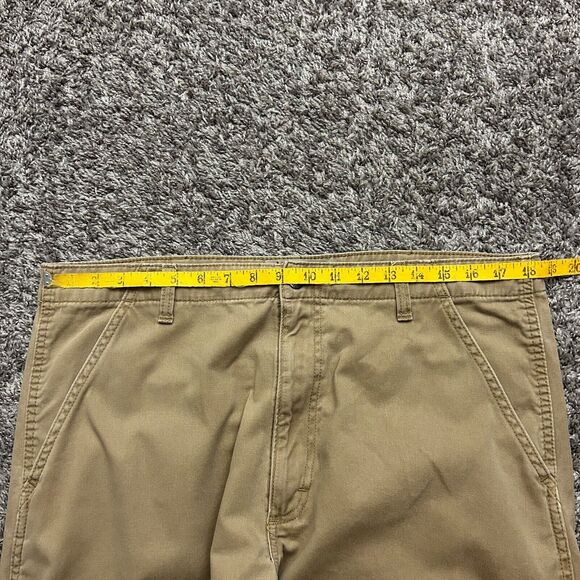 Vintage Wrangler Cargo Pants Military Baggy Fit y2k 36x32 (37x32) Beige Tan - Picture 3 of 9